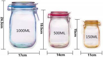 Plastics Transparent Jar Shaped Stand-up Pouch With Zipper - dailyneed.life