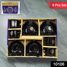 A One Ceramic Tea / cups / Mug Set With Leaf Shape Serving Bowl (8 Pcs set) - dailyneed.life