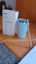 Stainless Steel Insulated Coffee Mug With Wooden Straw (350ml Approx) - dailyneed.life
