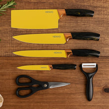 6 Pcs Professional Kitchen Knife Set with Chef Knives, Cleaver, Peeler & Scissors - dailyneed.life