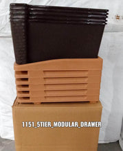 5tier Plastic Modular Drawer System For Multiple Use (Brown colour) - dailyneed.life