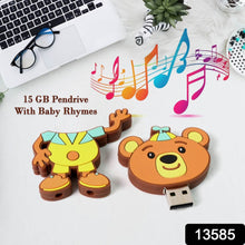 Portable Cartoon Shape Silicone USB Pen drive / Flash disk (15 GB With Baby Rhymes Song / 1 Pc) - dailyneed.life