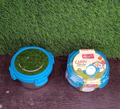 Miracle Solo round Lunch box High Grade Stainless Steel Double Wall Insulated 300ML Food Container 4 Lock Clip Leak Proof Lid, Best Return Gift for Any Occasion (1 Pc) - dailyneed.life