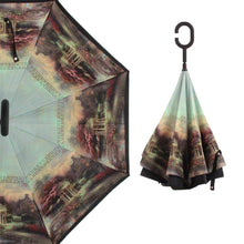 Printed Travel Windproof Umbrella (Reverse Umbrella) - dailyneed.life