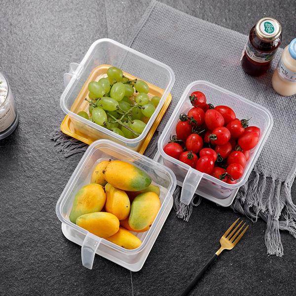 Air Tight Unbreakable Big Size 1100 ml Square Shape Kitchen Storage Container (Set of 6) - dailyneed.life