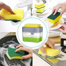 Liquid Soap Dispenser on Countertop with Sponge Holder For Pet - dailyneed.life