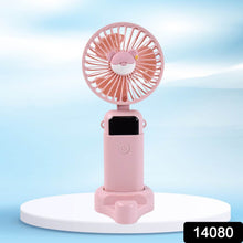 Mini USB Charging Fan with Percentage Display, 5 Speed Modes, and Mobile Stand - dailyneed.life
