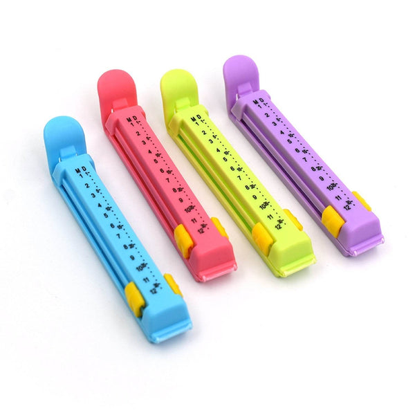 Small Multipurpose Food Snack Plastic Bag Clip Sealer / Packet Sealer Clamps / Manual Vacuum Bag Sealer / Food Pouch Clip / Bag Zipper / Food Clips Sealer for Home Kitchen, Set of 4 (Multicolor) - dailyneed.life