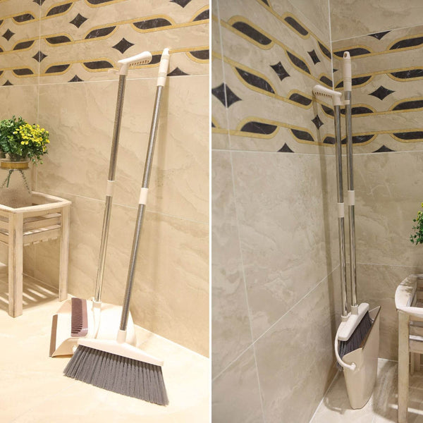 Handle Dustpan and Brush for Sweeping & Cleaning Dust Pan and Broom Handled, Supdi - dailyneed.life