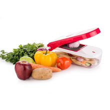 Ganesh Plastic Chopper Vegetable and Fruit Cutter, Red - dailyneed.life