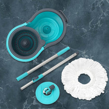 Quick Spin Mop Plastic spin, Bucket Floor Cleaning, Easy Wheels & Big Bucket, Floor Cleaning Mop with Bucket - dailyneed.life