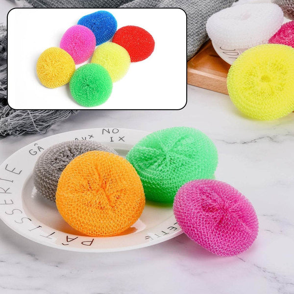 Plastic Scrubber Round Nylon Scrubbers (Pack of 6) - dailyneed.life