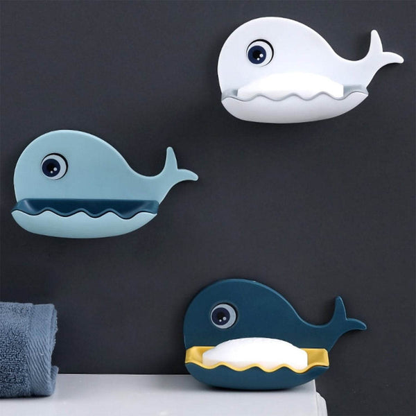 Fish Shape Soap Dish Adhesive Waterproof Wall Mounted Bar Soap Dish Holder (Pack of 2Pc) - dailyneed.life