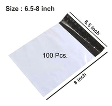 Tamper Proof Courier Bags(6.5X08 PLAIN 180 POD M1) - 100 pcs - dailyneed.life