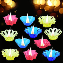 Plastic Candle Cup with Multi Shape Diwali Diya Cup, Diwali (Multicolor) (12 Pcs Set) - dailyneed.life