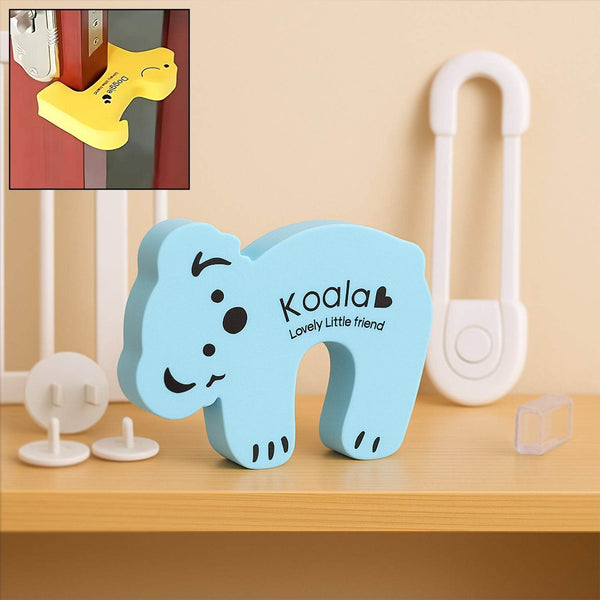 Animal Shape Door Stopper Lock Safety Guard, Kids Safety and Protection Finger Pich Door Guard, Baby Safety Cute Animal Security Door Stopper (2pc Set) - dailyneed.life