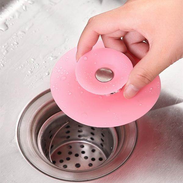 Creative 2-in-1 Silicone Sewer Sink Sealer Cover Drainer (multicolour) - dailyneed.life