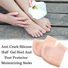 Anti Crack Silicone Half Gel Heel And Foot Protector Moisturizing Socks - dailyneed.life