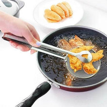 2In1 Stainless Steel Filter Spoon with Clip Food Kitchen Oil-Frying Multi-Functional - dailyneed.life