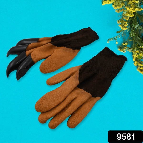 Garden Farming Gloves With Hand Fingertips & Plastic Claws (1 Pair) - dailyneed.life