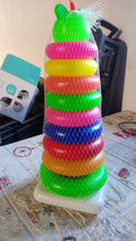 Plastic Baby Kids Teddy Stacking Ring Jumbo Stack Up Educational Toy 9pc - dailyneed.life