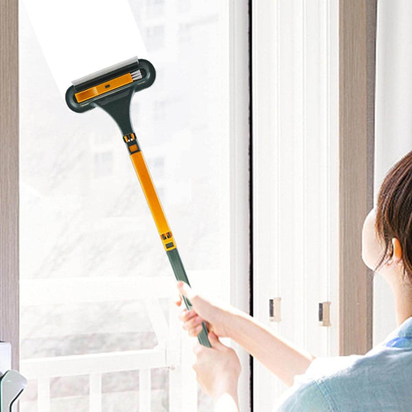 Window Screen Cleaner Brush, Magic Window Cleaner Brush, 3in1 Mesh Cleaner, Glass Cleaning Squeegee, Small Window Brush with Handle Portable - dailyneed.life