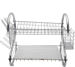 STAINLESS STEEL RECTANGLE DISH DRAINER RACK / BASKET WITH DRIP TRAY - dailyneed.life