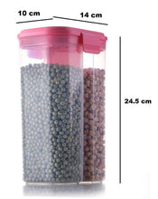 Plastic 2 Sections Air Tight Transparent Food Grain Cereal Storage Container (2 ltr) - dailyneed.life