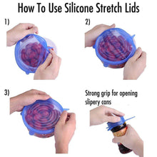 Silicone Stretch Lids Reuseable Microwave Safe Flexible Covers (Set of 6) (Loose Pack) - dailyneed.life