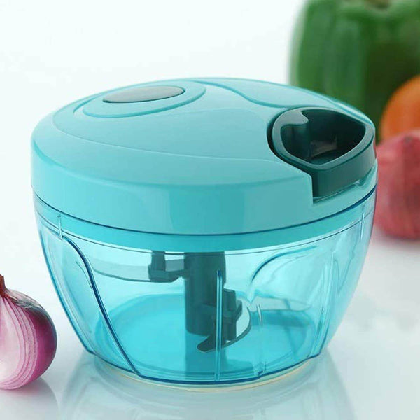 Manual Stainless Steel Blades Compact Hand Held Vegetable Chopper / Slicer (Brown Package Box) - dailyneed.life