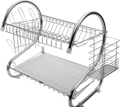 STAINLESS STEEL RECTANGLE DISH DRAINER RACK / BASKET WITH DRIP TRAY - dailyneed.life