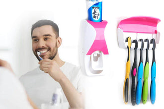 Toothpaste Dispenser & Tooth Brush with Toothbrush - dailyneed.life