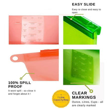 Reusable Silicone Airtight Leakproof Food Storage Bag - 1 ltr - dailyneed.life