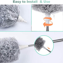 Microfiber Dusters for Cleaning, Telescoping Feather Duster with 100 inches Extendable Handle Pole, Dusting Cleaning Tools for Cleaning High Ceiling, Ceiling Fan, Blinds, Cobwebs, Furniture, Cars - dailyneed.life