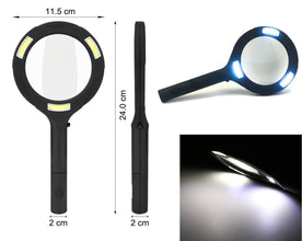 Magnifying Glass with 3 Led Light 3X Power and Rubberized Handle - dailyneed.life