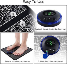 EMS Foot Massager, Electric Feet Massager, Deep Kneading Circulation Foot Booster for Feet and Legs Muscle Stimulator, Folding Portable Electric Massage Machine (Mix Design) - dailyneed.life