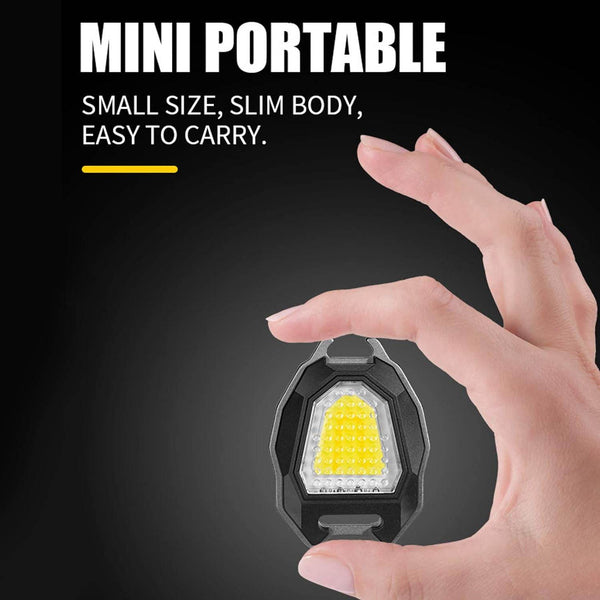 Triangular Camping Flashlight with Lighter – 6 Modes, 3 Colors, Waterproof, Magnetic Keychain - dailyneed.life