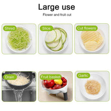 10 in 1 Multifunctional Vegetable Fruits Cutter / Slicer Shredder with Rotating Drain Basket - dailyneed.life