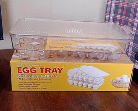 Plastic 18 Cavity Egg Storage Box Or Egg Trays For Refrigerator With Lid & Handles High Quality, Rectangular Egg Tray Box For 18 Egg (1 Pc) - dailyneed.life