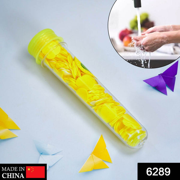 Portable Hand Washing Bath Flower Shape Paper Soap Strips In Test Tube Bottle - dailyneed.life