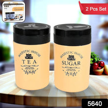 Accurate Seal Tea Sugar Coffee Container, Plastic Damru Shaped Tea, Coffee, Sugar Canisters Jar, New Airtight Food Seal Containers for Salt, Dry Fruit, Grocery 2 Section (800 ML Approx) - dailyneed.life