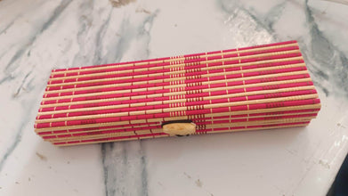 Multi-Purpose Handcrafted Bamboo Mat Style Pen Pencil & Makeup Box (1 Pc) - dailyneed.life