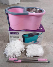 Quick Spin Mop With Steel Spin, Bucket Floor Cleaning, Easy Wheels & Big Bucket, Floor Cleaning Mop with Bucket - dailyneed.life