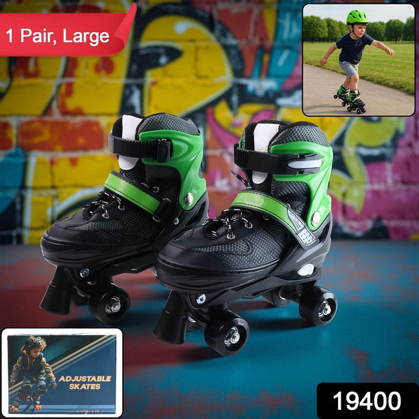Adjustable Quad Roller Skates for Kids (Large / 1 Pair) - dailyneed.life
