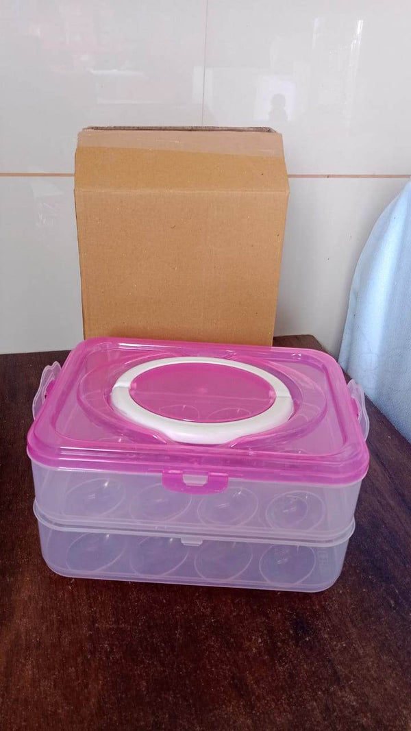 Double Layer 24 Grid Egg Storage Box for Egg Storage Container - dailyneed.life