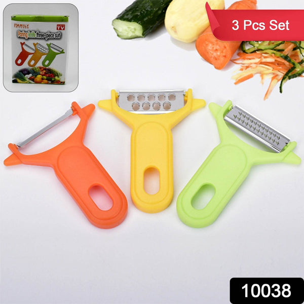 Peeler Slicers Shredders for Fruits and Vegetables, Cutter, Grater Kitchen Helper, Potato Fruits Peeler, Stainless Steel Sharp Blade with Non-Slip Handle (3 Pcs Set) - dailyneed.life