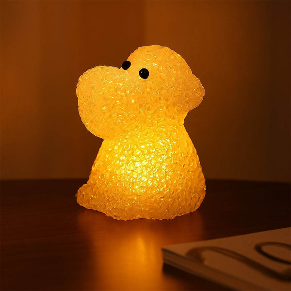 Dog Shape Crystal LED Night Light Lamp – Cute Glowing Animal Decorative Light (1 Pc) - dailyneed.life