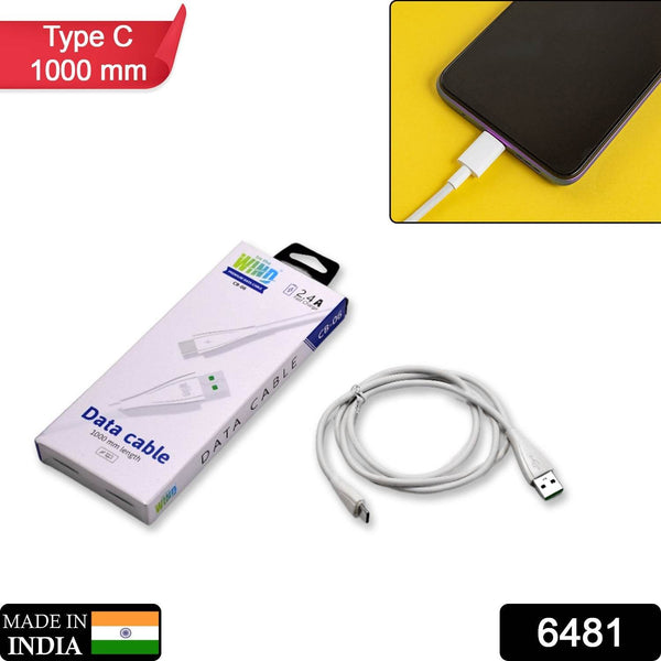 Type C data cable with 2.4Amp Rapid Charging (1000mm) - dailyneed.life