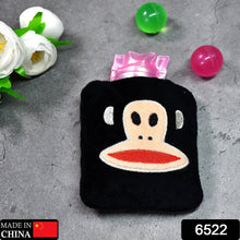 Black Small Hot Water Bag with Cover for Pain Relief - dailyneed.life