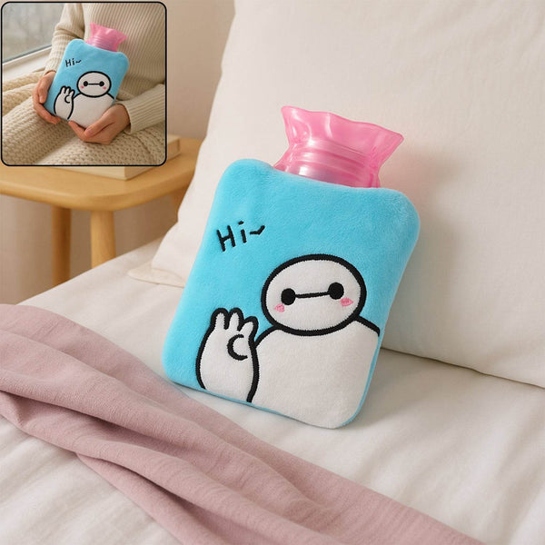 Blue Baymax Small Hot Water Bag with Cover for Pain Relief - dailyneed.life